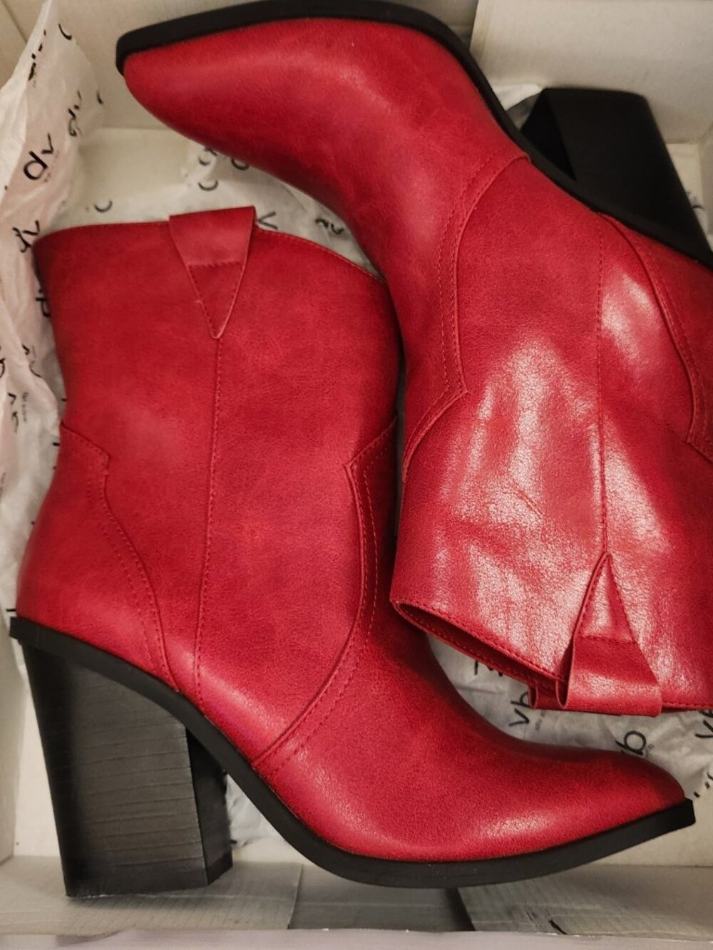 DV by Dolce Vita Red "Nazareth" Western Booties. NIB. Size 7.5 - Picture 8 of 12